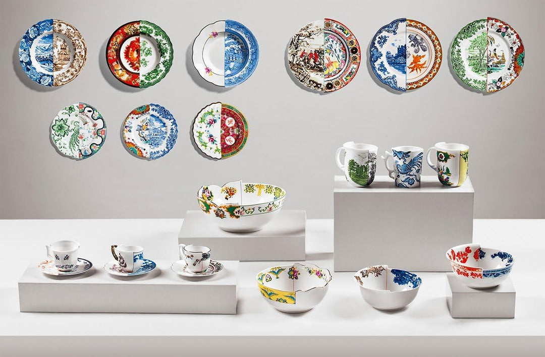 Seletti Teller flach Porzellan Ø 27,5 cm H 2,3 "Hybrid-Ipazia