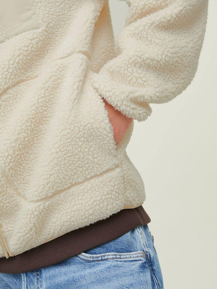 JACK & JONES Herren Jorpark Teddy Jacket Sn Jacke, Oatmeal