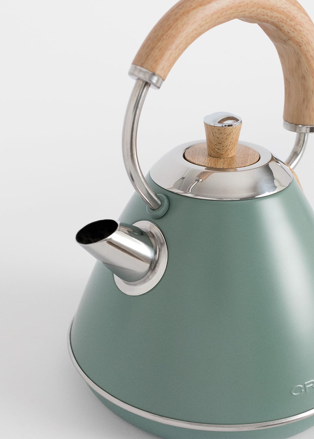 CREATE/KETTLE RETRO M/Elektrischer Wasserkocher Salbeigrün/Schnelles Aufkochen, Fassungsvermögen 1L,