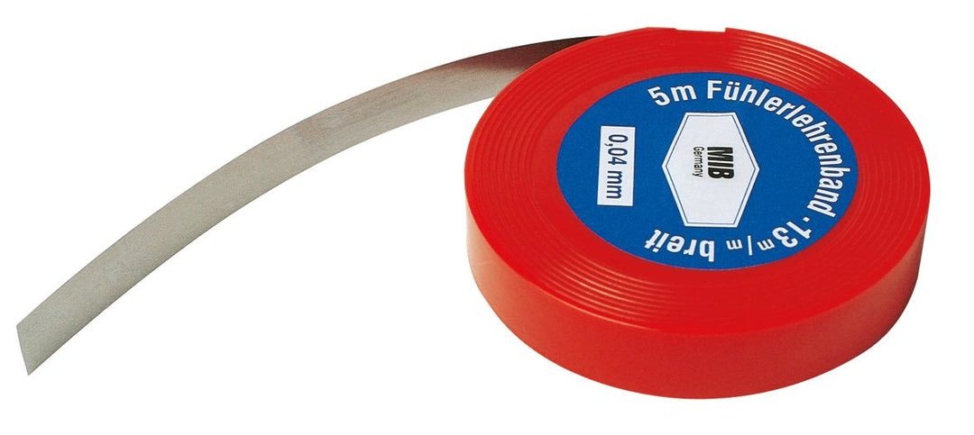 Präzisions-Fühlerlehren-Band, Fühllehre, in Rollen á 5 m, aus C-Stahl, Breite 12,7 mm (0,01-1,00 mm)