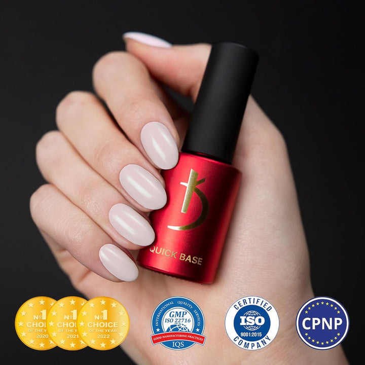 K Professional Rubber Base Gel - Base Coat Gel Polish UV LED Soak Off - Unterlack Nagellack Hochbest