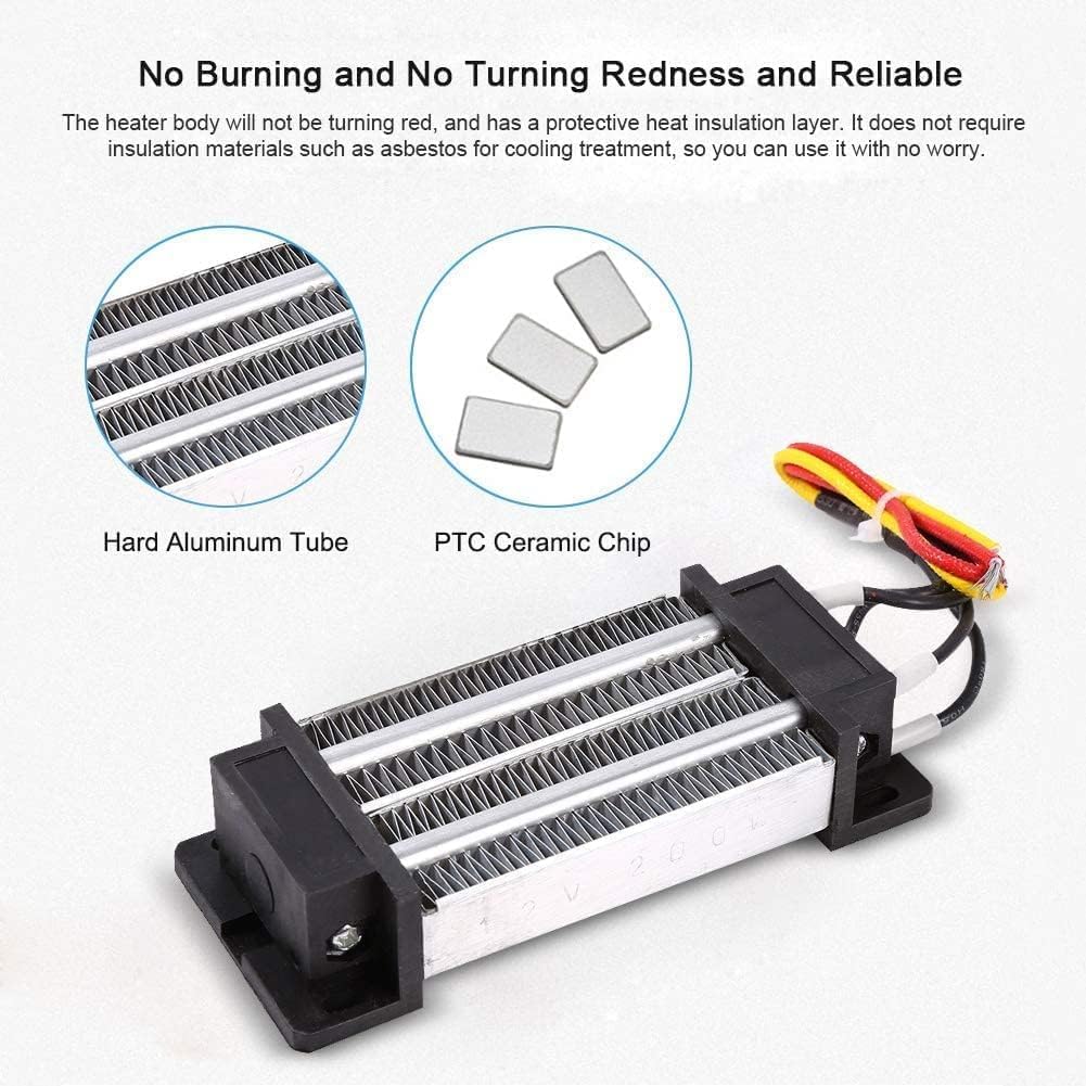 PTC-Heizelement, 200W DC 12V Isoliertes PTC-Keramik-Luftheizgerät, PTC-Heizung, Elektrisch isolierte