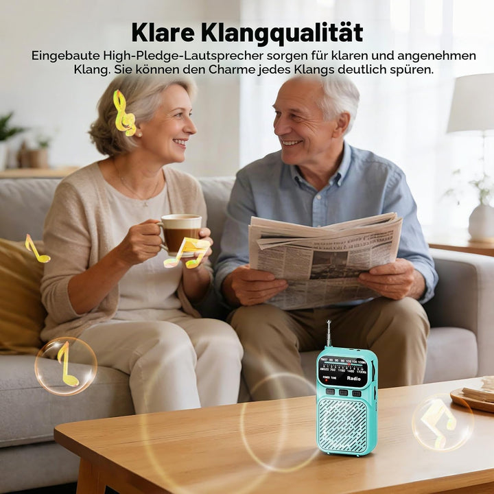 Tragbare Notfallradio mit Militärqualität – EIN Muss für Verschiedene Szenarien（Blauwgroene）, Blauwg