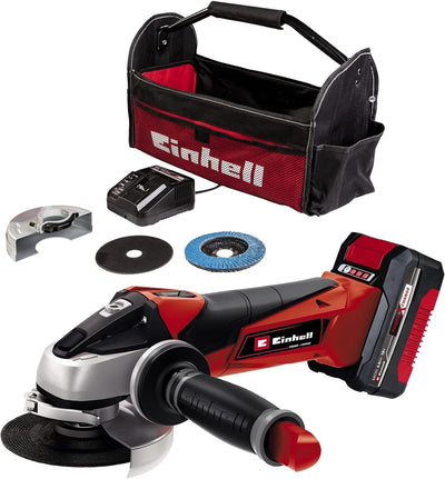 Einhell Akku-Winkelschleifer TE-AG 18/115 Li Kit Power X-Change (18 V, 115 mm Scheibendurchmesser, 2