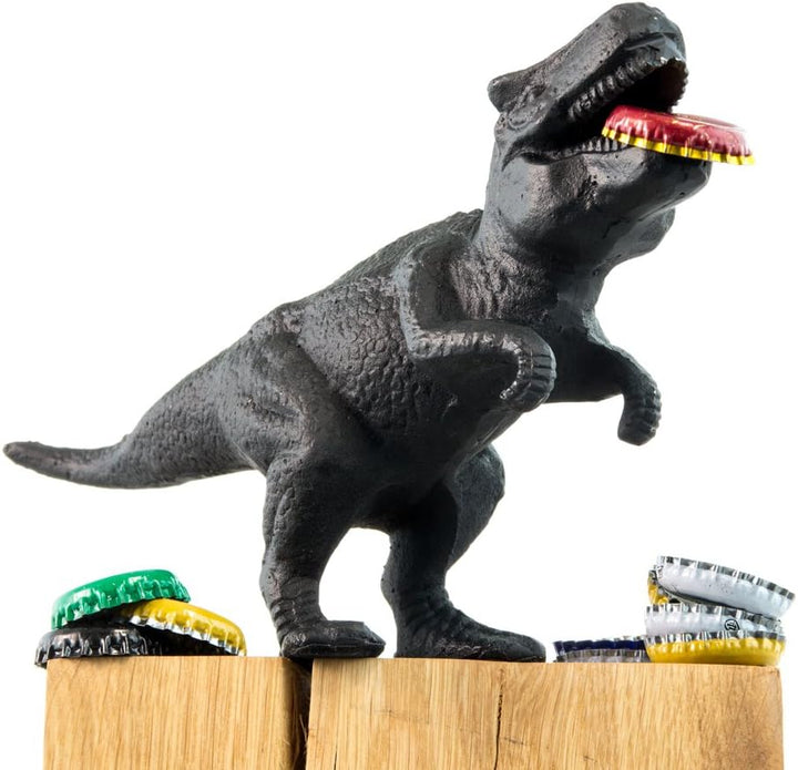 SUCK UK Dinosaurier-Flaschenöffner - Gusseisen, Schwarz, Dinosaurier-Flaschenöffner