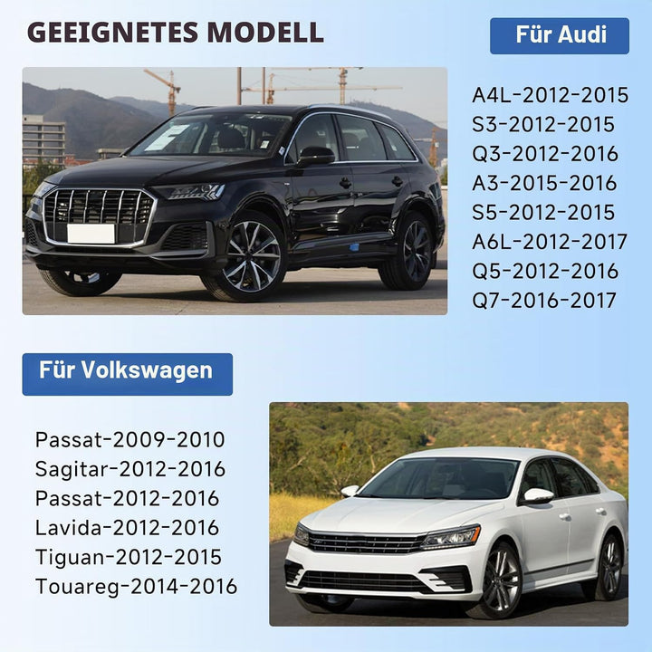 Hodozzy HD Rückfahrkamera für Audi/VW mit Nachtsicht, Einparkhilfe, 170° Grad Weitwinkel, wasserdich