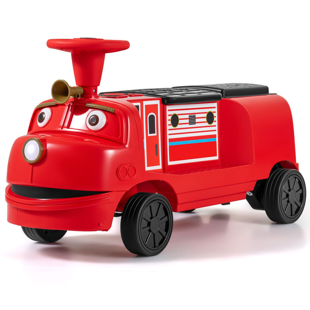COSTWAY Kinder Elektroauto, 12V Kinderauto elektrisch mit 2 Sitzen (Rot), Rot
