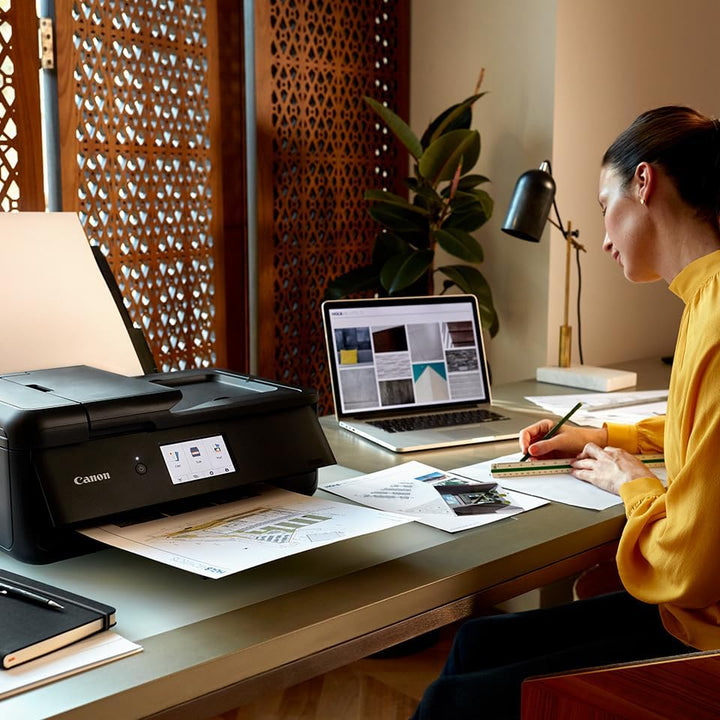 Canon PIXMA TS9550a Kabelloser A3-Farb-All-in-One-Tintenstrahl-Fotodrucker – A3 Drucken, Kopieren, S