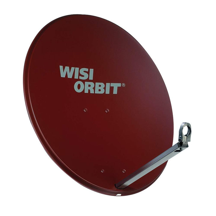 Wisi Orbit Line Satelliten Offset-Antenne OA38I in Rotbraun – 80cm Reflektor mit 40mm LNB-Halterung,