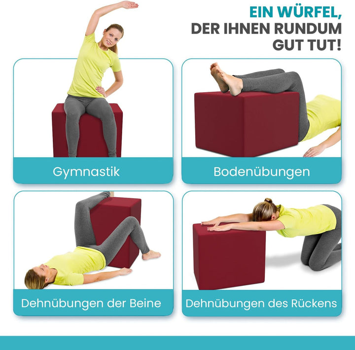 maxVitalis Orthopädischer Bandscheibenwürfel, Stufenlagerungswürfel zur orthopädischen Stufenlagerun