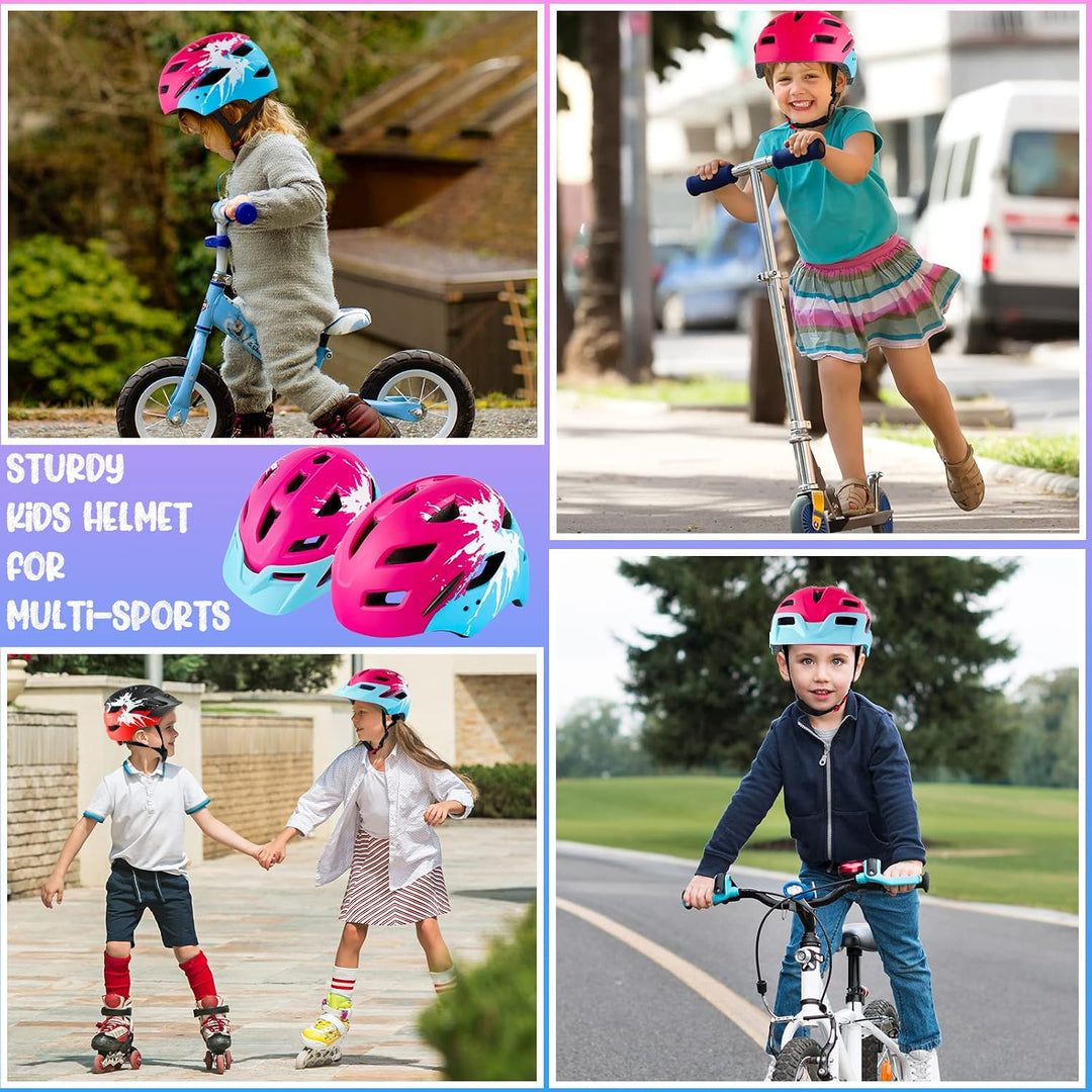 RaMokey Fahrradhelm Kinder, Fahrradhelm mit Licht für Kinder Leichter Kinderhelm mit Verstellbares Z