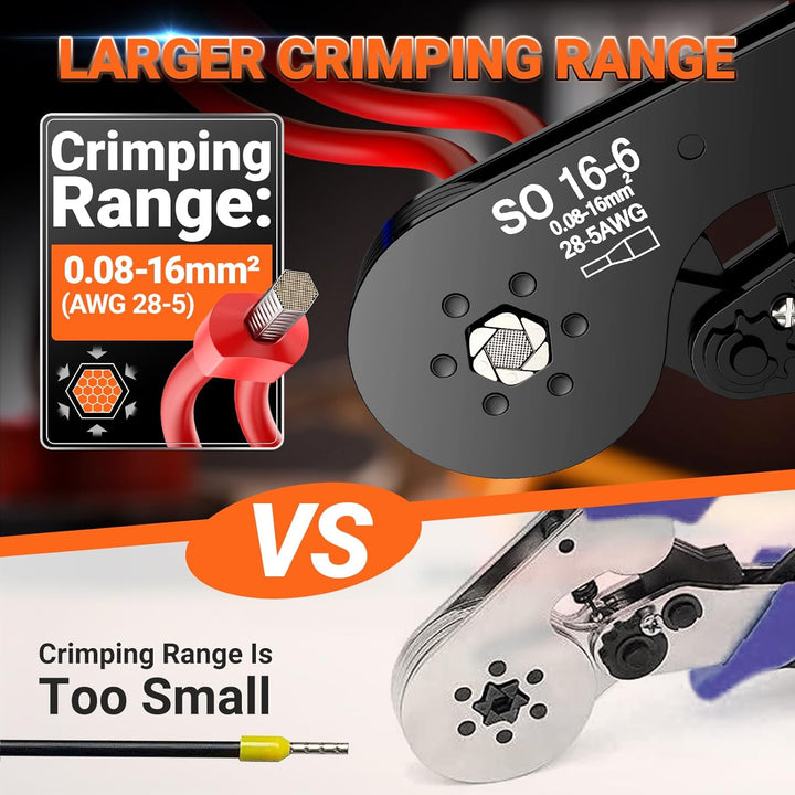 Preciva Crimpzange Set,0.08-16mm² Crimpzangen 1200 stück Aderendhülsen Set,Aderendhülsenzange Krimpz