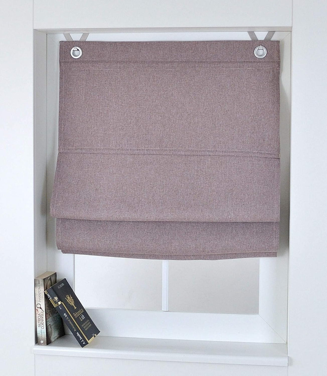 Raffrollo Ösenrollo Dimout braun ca. 100 x 130 cm B100 x H130 cm Braun, B100 x H130 cm Braun
