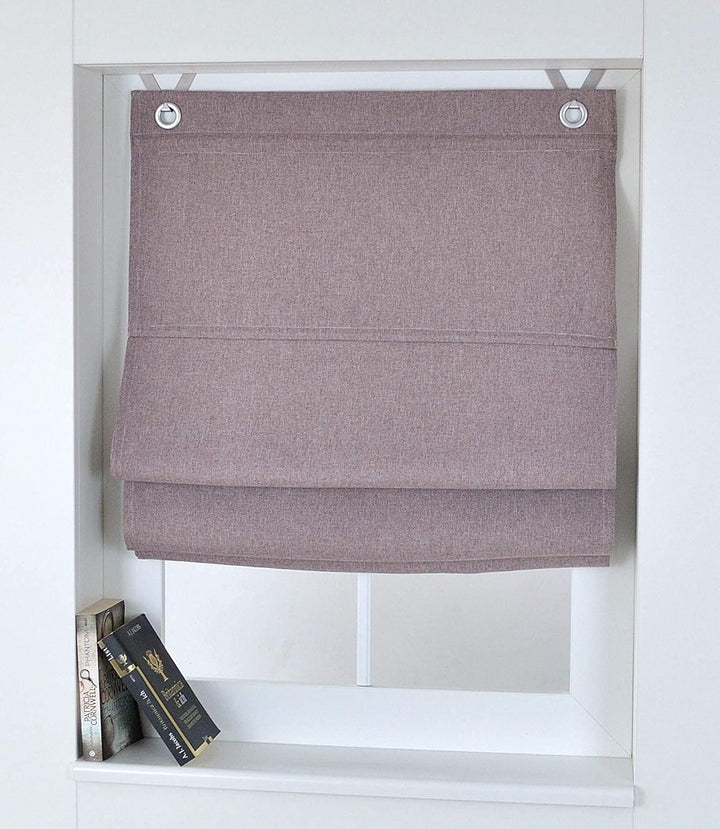 Raffrollo Ösenrollo Dimout braun ca. 100 x 130 cm B100 x H130 cm Braun, B100 x H130 cm Braun