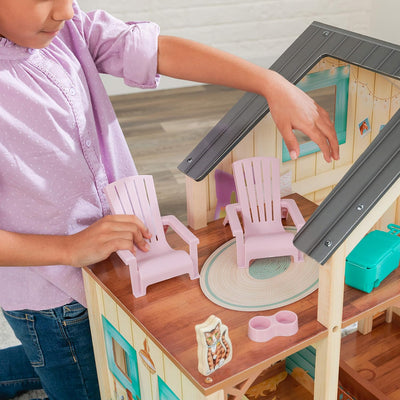 KidKraft 63534 Sweet Meadow Reitstall - Spielset aus Holz mit