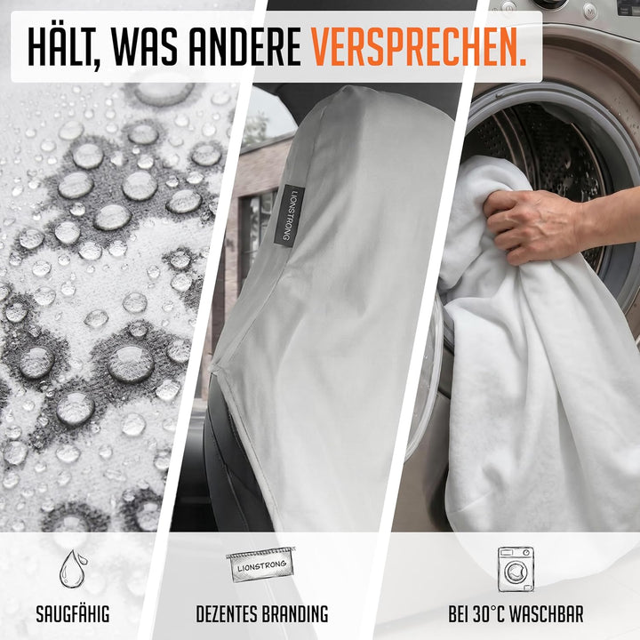LIONSTRONG® Autositzschoner Vordersitz universell kompatibel - Saugfähige Autositzbezüge Vordersitze