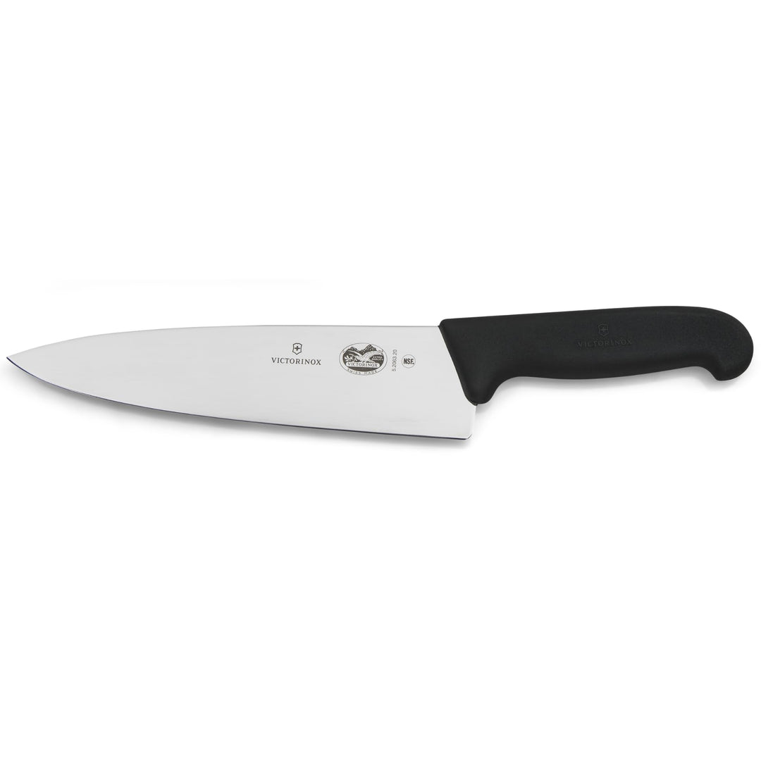 Victorinox Fibrox Kochmesser, Breites Universalmesser für Fleisch, Fisch, Gemüse und Kräuter, 20 cm,