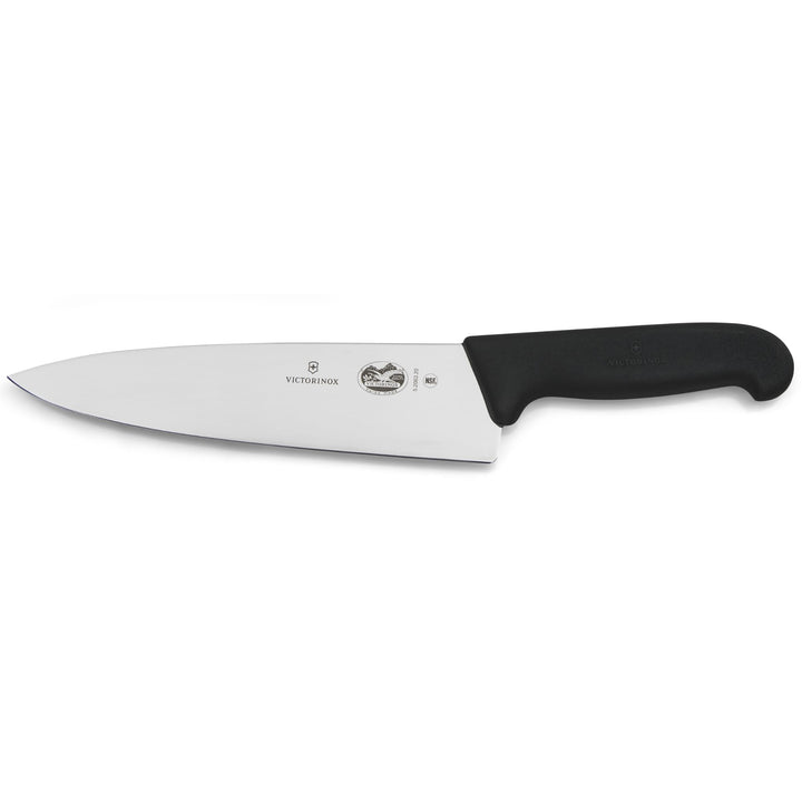 Victorinox Fibrox Kochmesser, Breites Universalmesser für Fleisch, Fisch, Gemüse und Kräuter, 20 cm,
