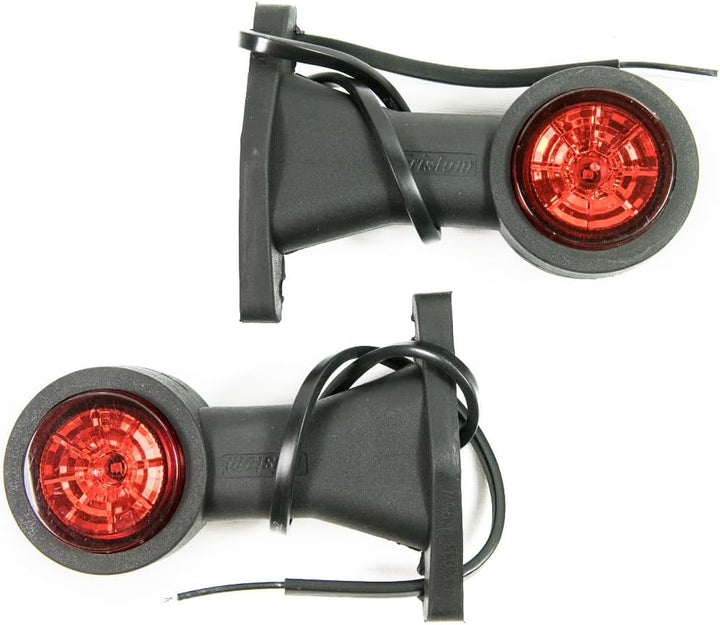 2 x LED Gummi Begrenzungsleuchte Seitenleuchte 12V 24V mit E-Prüfzeichen Positionsleuchte Auto LKW P