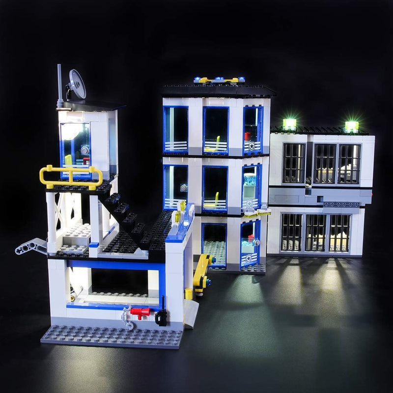 GEAMENT LED Licht-Set Kompatibel mit Lego Polizeiwache (Police Station) - Beleuchtungsset für City 6