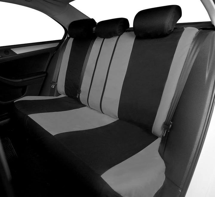 Set Universale Autositzbezüge mit Rückenlehne und 2 Reissverschlüssen, Luftsackkompatible Autositzbe