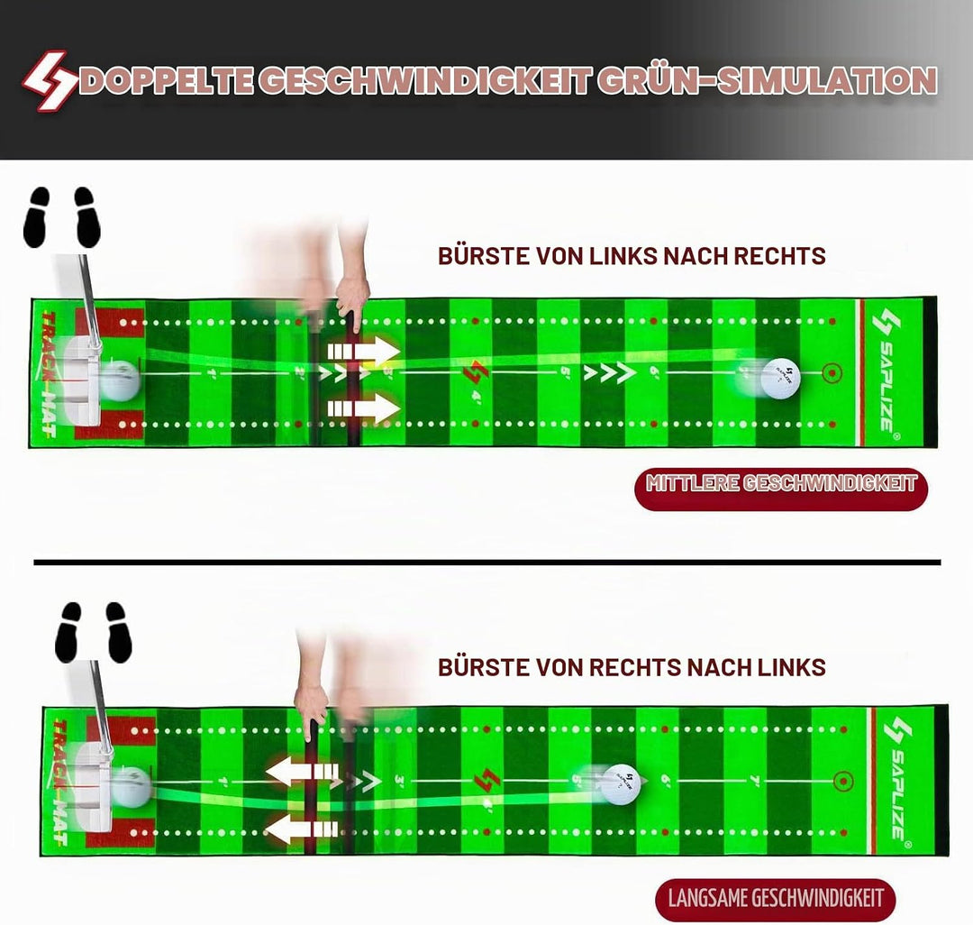 SAPLIZE Golf Putting Matte, Optionen von Bundle A (Trajectory Tracing, mit Mehreren Trainingsmodi) o