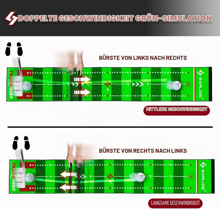 SAPLIZE Golf Putting Matte, Optionen von Bundle A (Trajectory Tracing, mit Mehreren Trainingsmodi) o