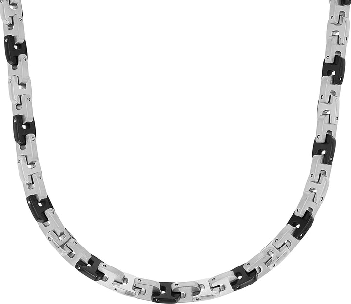 s.Oliver Collier Edelstahl Herren Halsschmuck, 48+2,5 cm, Kommt in Schmuck Geschenk Box ohne Motiv,