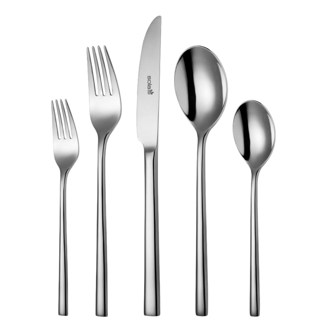 Sola Montreux Besteck Set - 6 Personen Essbesteck - 50 Teilig, 18/10 Rostfreiem Stahl - Robustes und