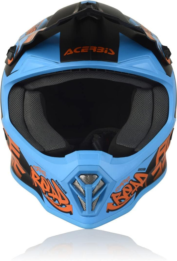 Acerbis Unisex Casco Impact Steel Junior Helmet, BLU/ROSSO, S (47/48) EU S (47/48) BLU/ROSSO, S (47/