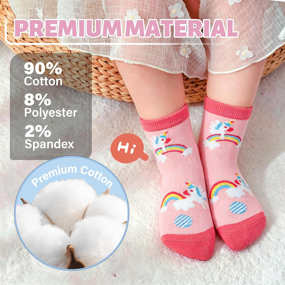 ANTSANG Stoppersocken Kinder Baby Mädchen Socken Anti Rutsch / Rutschfeste Socken Baumwolle Antiruts