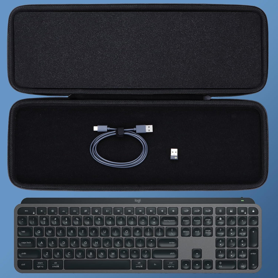 Hart Reise Schutz Hülle Etui Tasche für Logitech MX Keys S/MX Keys Illuminated/MX Keys S Plus Tastat