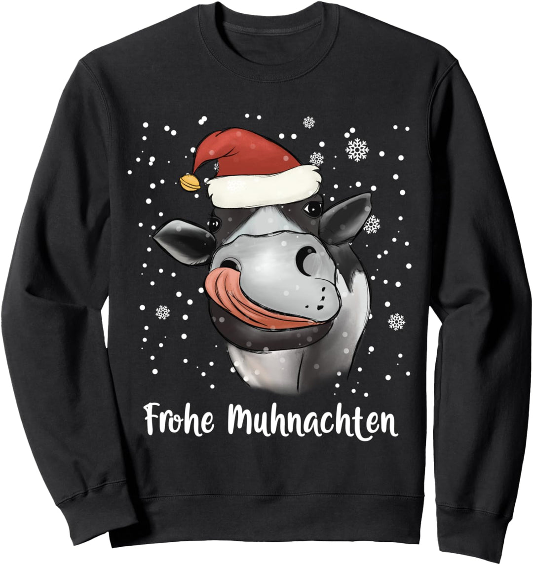 Frohe Muhnachten - Lustige Kuh Weihnachten Bauer Landwirt Sweatshirt