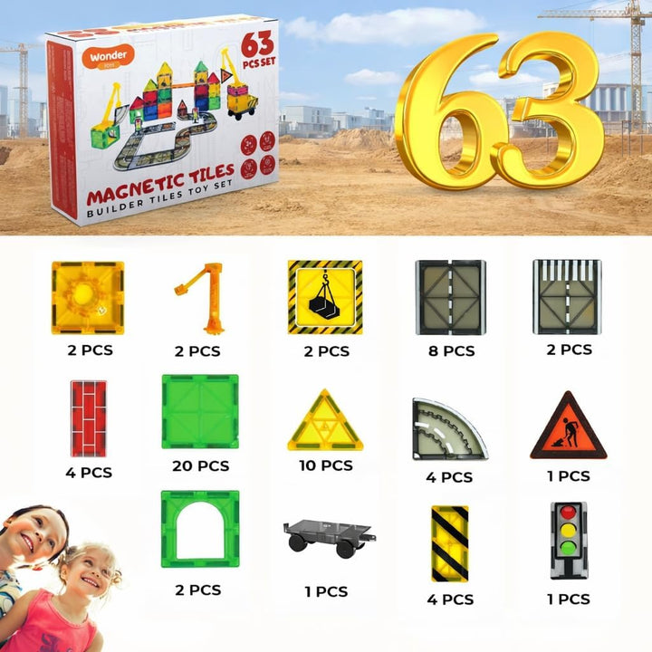 Wonder Toys Blocs magnétiques Classiques Les Jouets de Construction magnétiques Originaux Pour garço