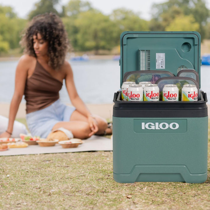 IGLOO elektrische Kühlbox IE27 für Auto und Steckdose, 27 L, 12V und 230V