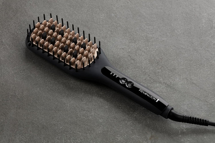 Remington Glättbürste 2in1: Glätteisen & Haarbürste für eine reduzierte Stylingzeit (Keramikbeschich