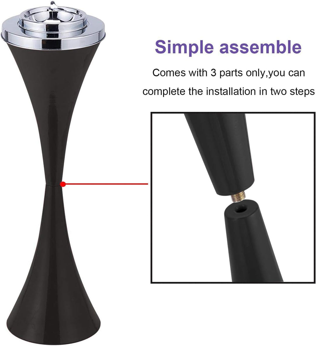 Modern Aschenbecher mit Standfuss Garten Ascher Freistehend Standaschenbecher Standascher Zigaretten