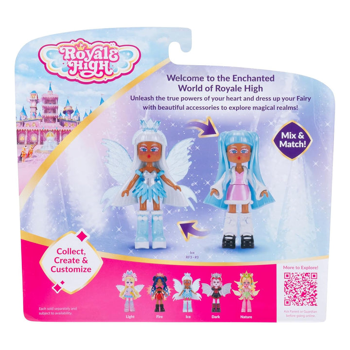 Royale High 7,6 cm Ice Fairy Fashion Doll - 1 Figur mit 9 Modeaccessoires - Virtueller Artikelcode e
