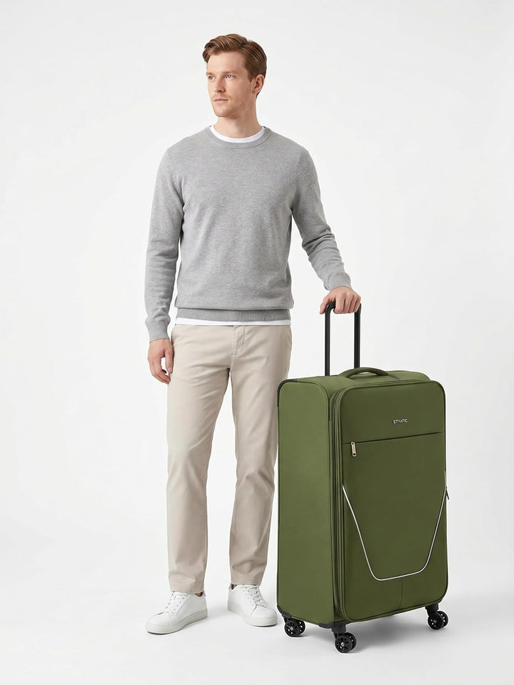 Stratic Check-in Koffer für Damen und Herren | grosser XL Trolley 51 x 31 x 76 cm aus hochwertigem,