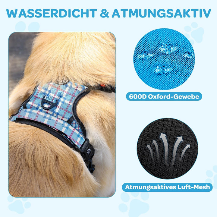 FURRYFECTION Hundegeschirr, Hunde Anti Zug Geschirr, Brustgeschirr, Antizuggeschirr für Grosse Hunde