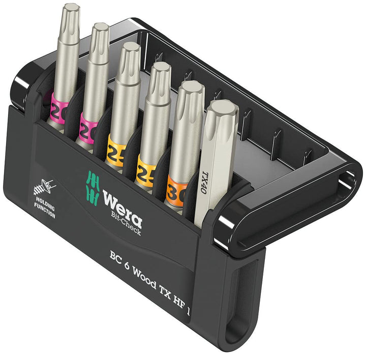 Wera - 05056470001 - Bit Sortiment, Bit-Check 6 Wood TX HF 1, 6-teilig