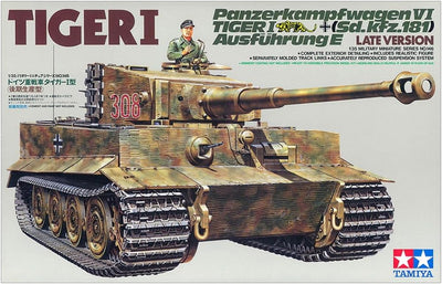 Tamiya 300035146-1:35 WWII Sonderkraftfahrzeug 181 Panzerkampfwagen VI Tiger I E Stil A, Stil A