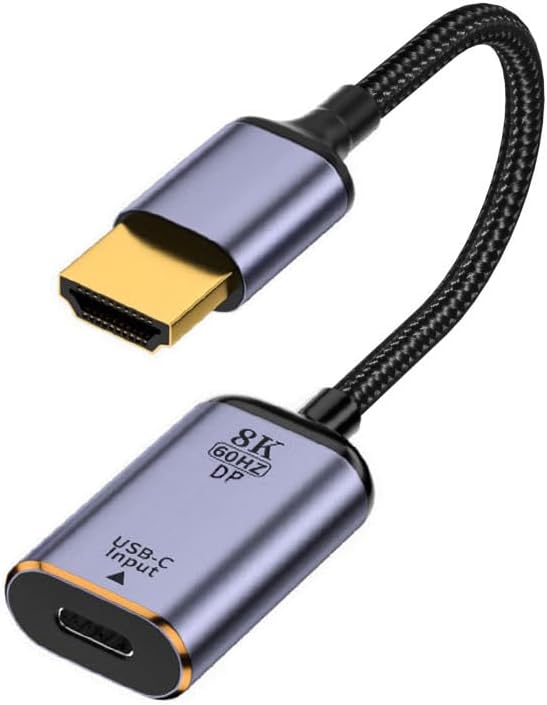 Xiwai USB-C Typ C Buchse Quelle zu HDMI Senke HDTV Kabel 8K@60hz 4K@120hz für Tablet Telefon Laptop