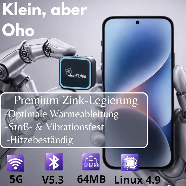 C-Pro USB-C Kabelloser CarPlay & Android Auto Adapter – Dual-Speicher (Ideal für Paare) – Zink-Gehäu