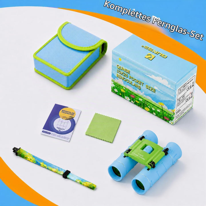 QUNSE 10x25 Mini Kleines Fernglas Erwachsene Klein Ferngläser für Vogels Hiking en buitenleven Marin