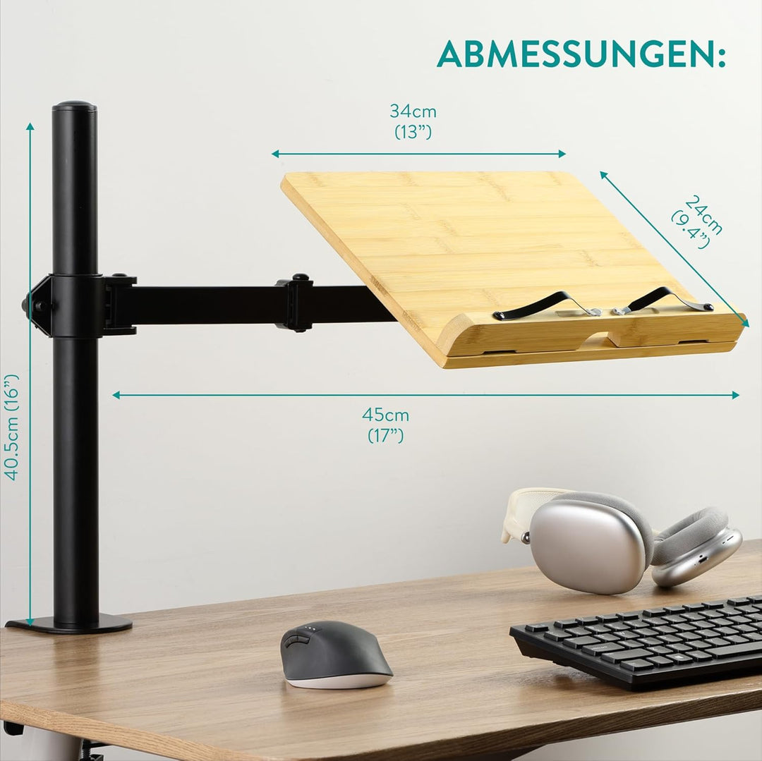 Book stand with clamp Bambus, Bambus