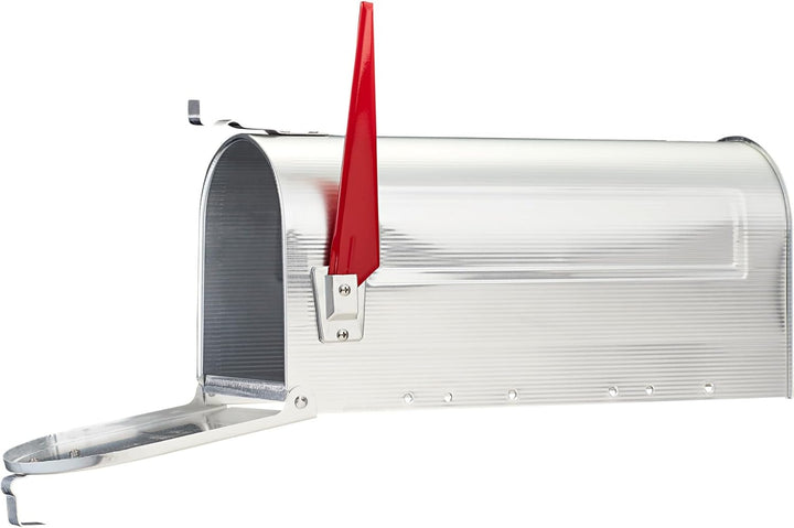 Burg-Wächter U.S. Mailbox mit schwenkbarer Fahne, Aluminium, 892 ALU, Aluminium Mailbox Aluminium Bl