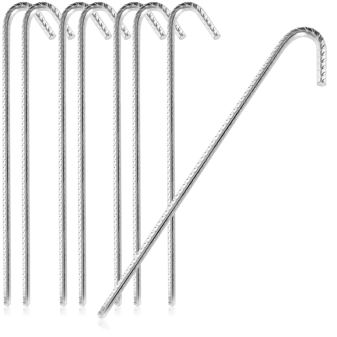 COM-FOUR® 8X XL Bodenanker aus massivem Stahl - extrem stabile Erdanker für Zelte, Pavillons, Hüpfbu