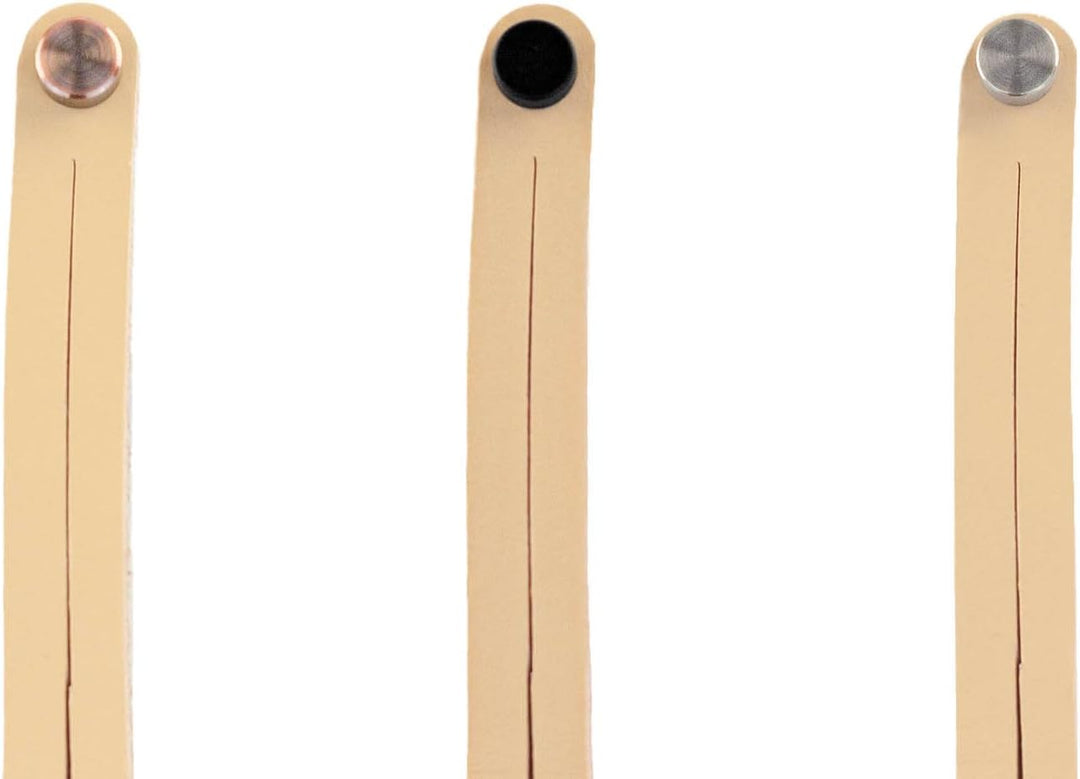 Brute Strength - Regalträger aus Leder - Geteilte Linien - Natur - 6 Stück - Regalträger - Wandhalte