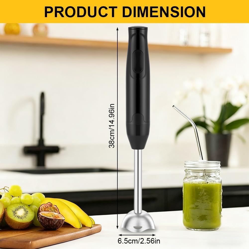 AXFEE Stabmixer, 400W Pürierstab Edelstahl, Stabmixer Elektrischer, Purierstabmixer, Pürierstab für